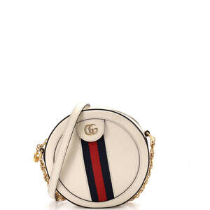 Gucci Mini Ophidia Round Shoulder Bag Leather
